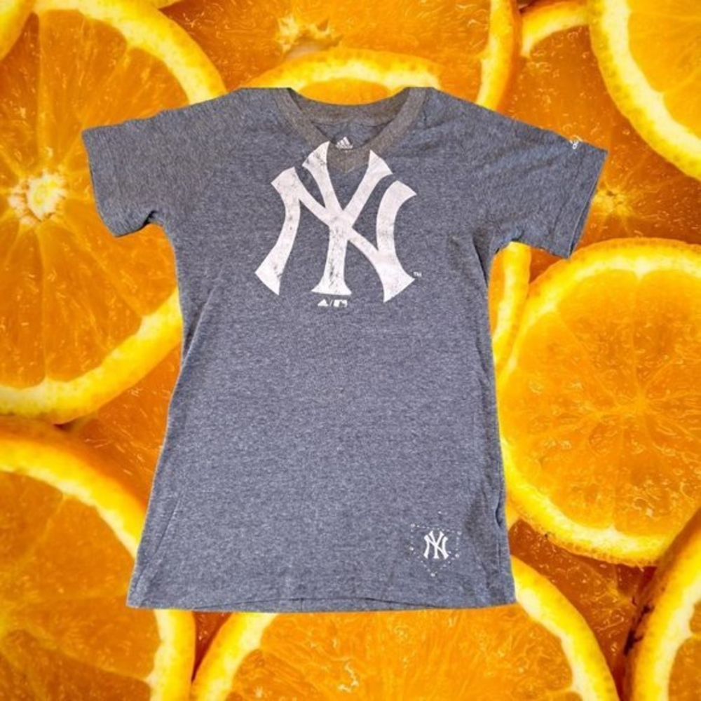 NY‎ Yankees Tee WIth Jeweled NY Logo at the Bottom by Adidas